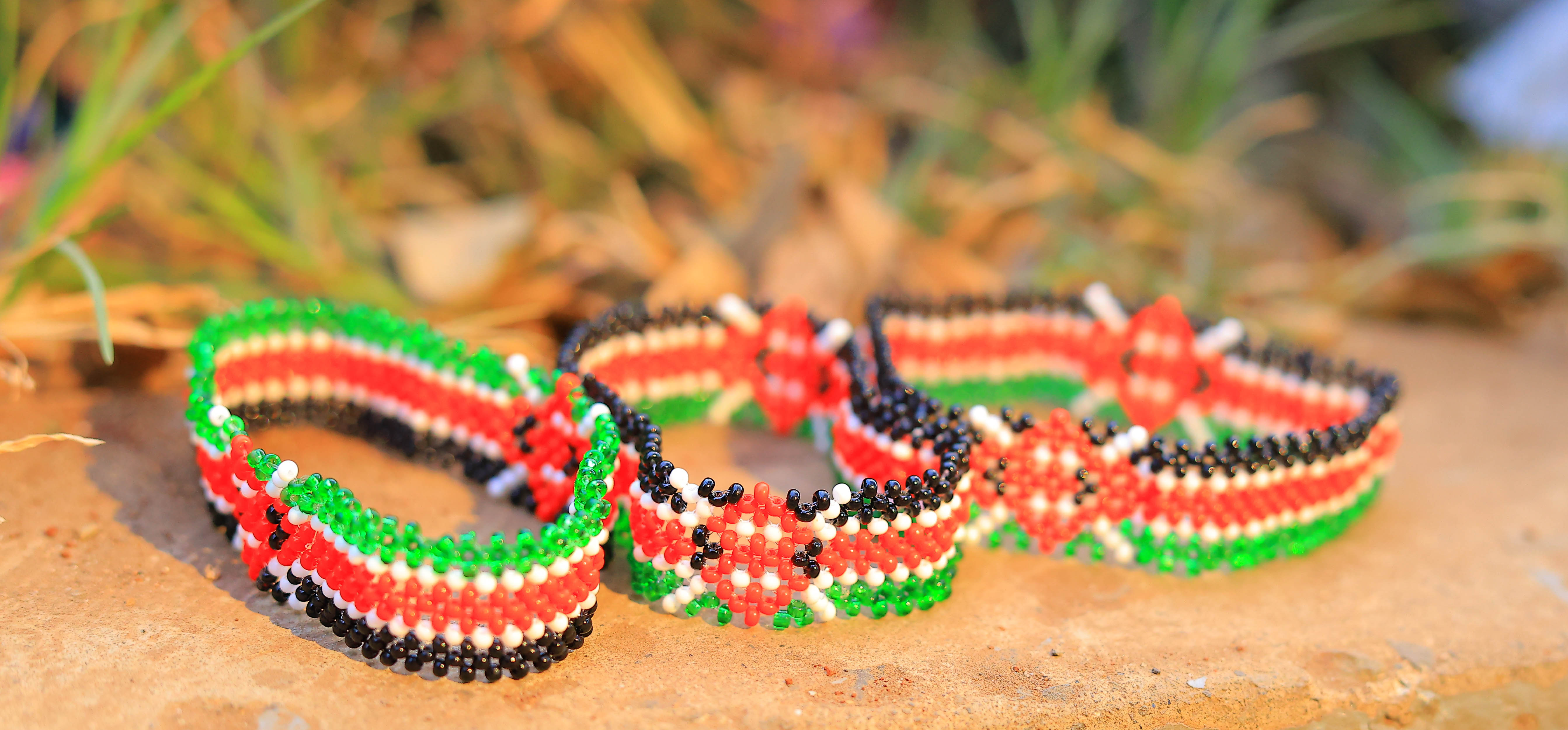 Kenya Flag Beaded Bracelet