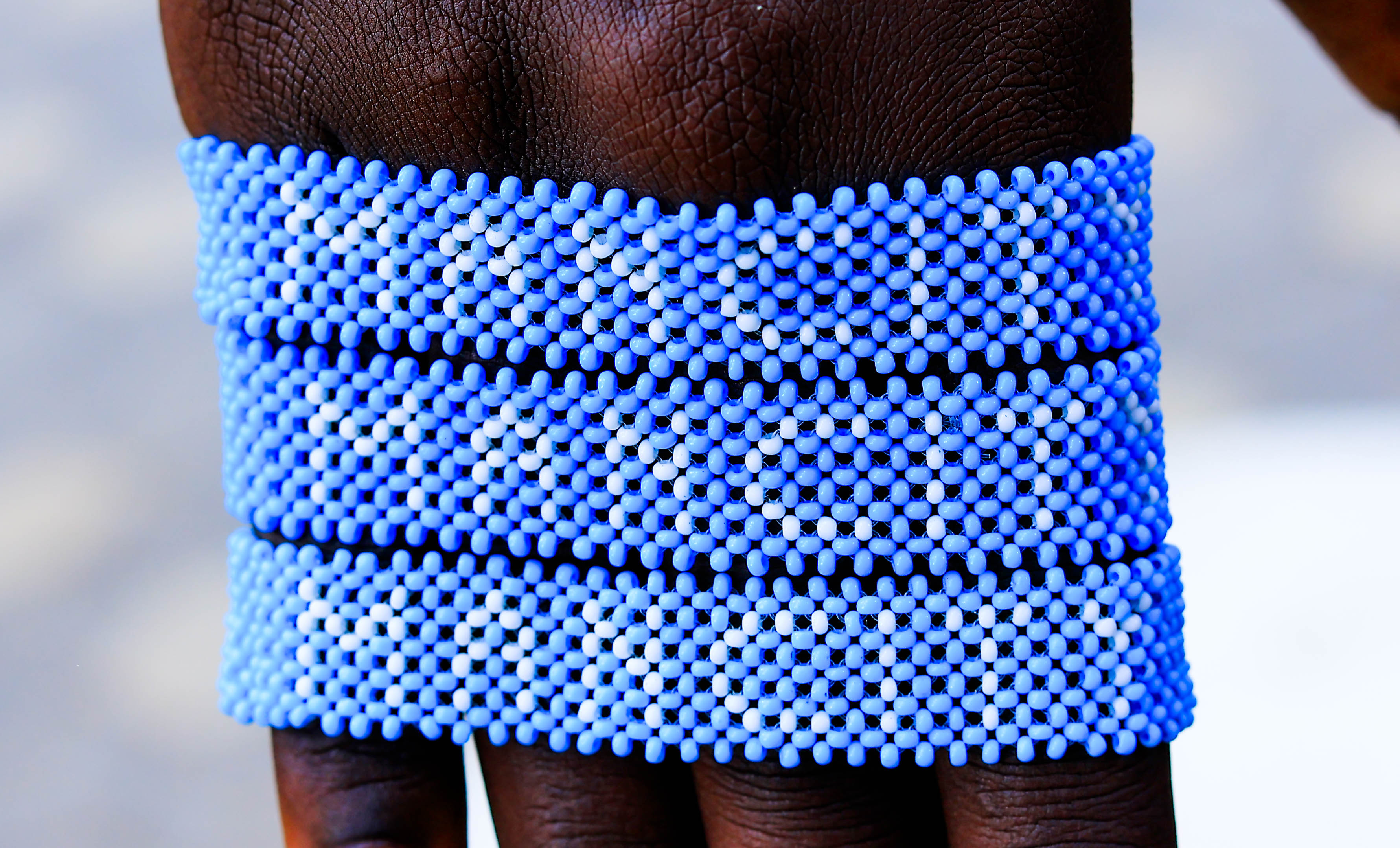 Man City Beaded Wristband