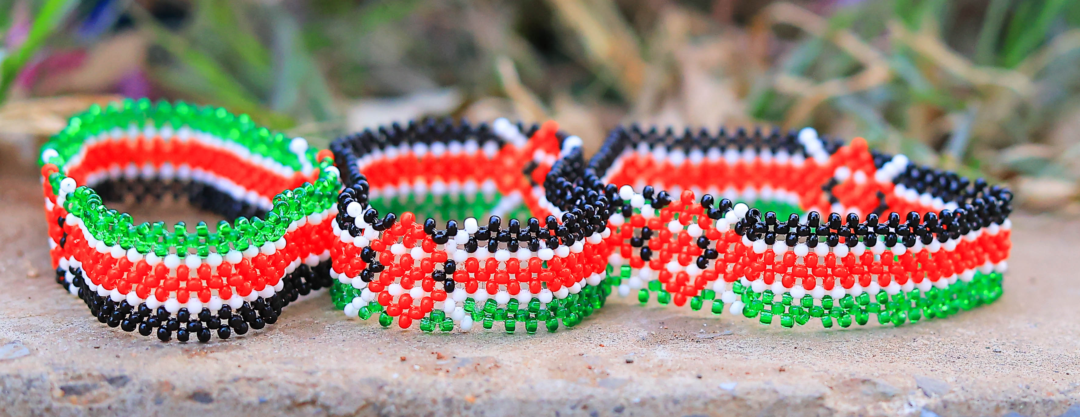 Kenya Flag Beaded Bracelet