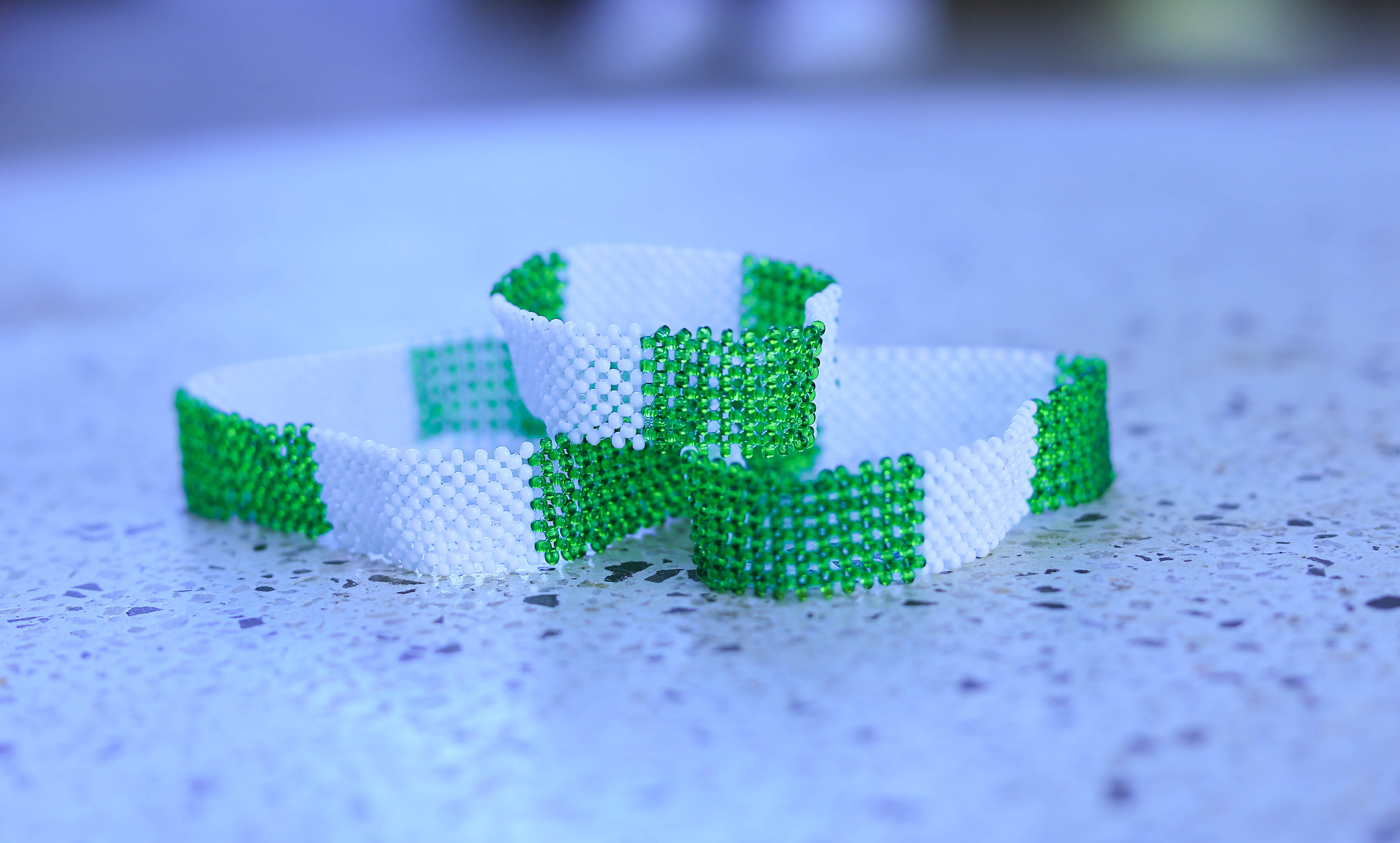 Nigeria Flag Beaded Bracelet